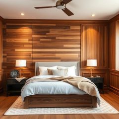 Różne rodzaje drewnianych ścian do sypialni i ich wybór